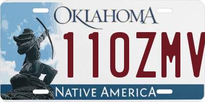 OK license plate 110ZMV