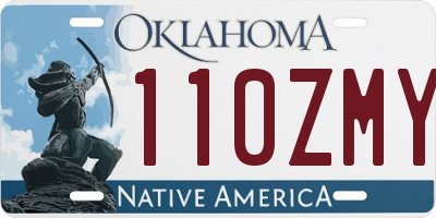 OK license plate 110ZMY