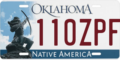 OK license plate 110ZPF