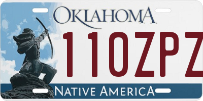 OK license plate 110ZPZ