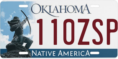 OK license plate 110ZSP