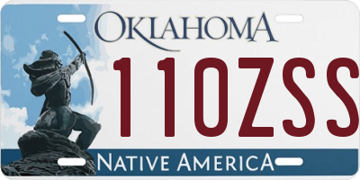 OK license plate 110ZSS