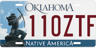 OK license plate 110ZTF