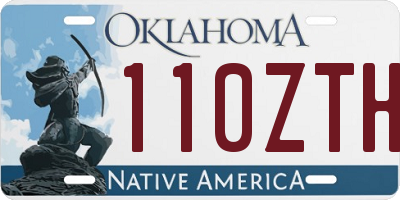 OK license plate 110ZTH