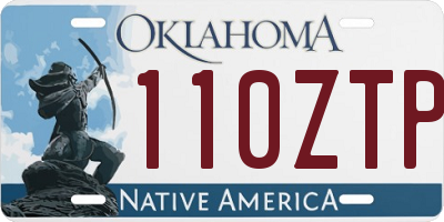 OK license plate 110ZTP