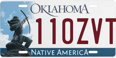 OK license plate 110ZVT