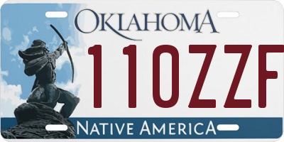 OK license plate 110ZZF