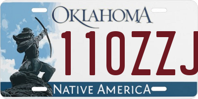 OK license plate 110ZZJ