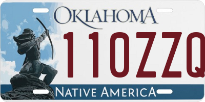 OK license plate 110ZZQ