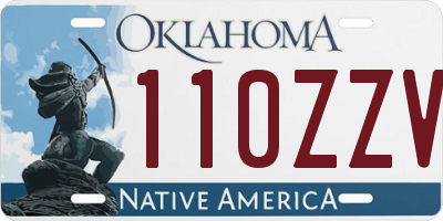 OK license plate 110ZZV