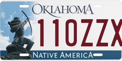 OK license plate 110ZZX