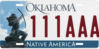 OK license plate 111AAA
