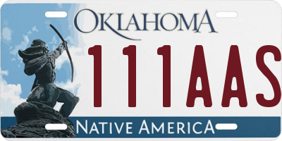 OK license plate 111AAS