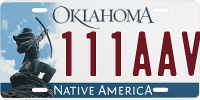 OK license plate 111AAV