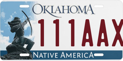 OK license plate 111AAX