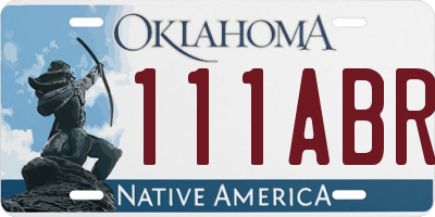 OK license plate 111ABR