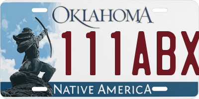 OK license plate 111ABX
