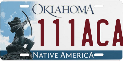 OK license plate 111ACA
