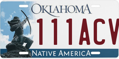 OK license plate 111ACV