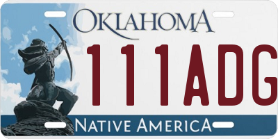 OK license plate 111ADG