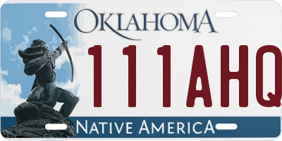 OK license plate 111AHQ