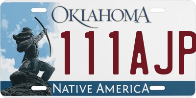 OK license plate 111AJP