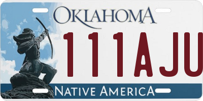 OK license plate 111AJU