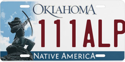 OK license plate 111ALP