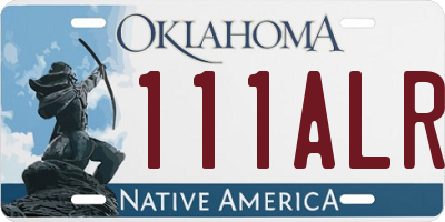 OK license plate 111ALR