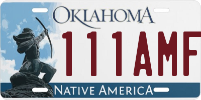 OK license plate 111AMF