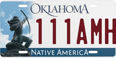 OK license plate 111AMH