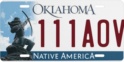 OK license plate 111AOV