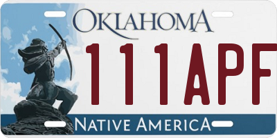 OK license plate 111APF