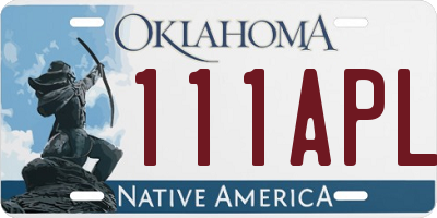 OK license plate 111APL