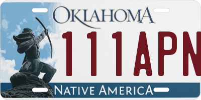 OK license plate 111APN