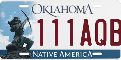 OK license plate 111AQB