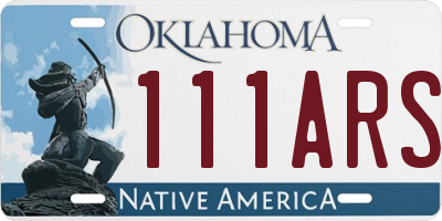 OK license plate 111ARS