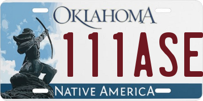OK license plate 111ASE