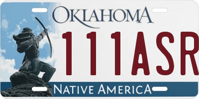 OK license plate 111ASR