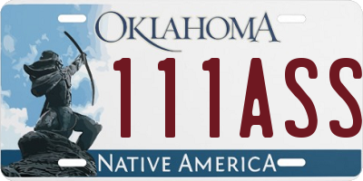 OK license plate 111ASS