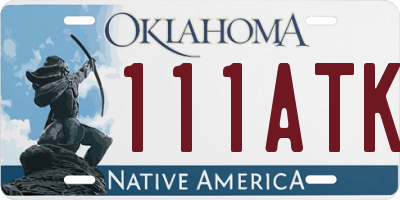 OK license plate 111ATK