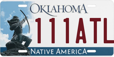 OK license plate 111ATL