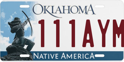 OK license plate 111AYM