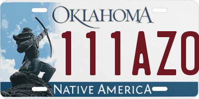 OK license plate 111AZO
