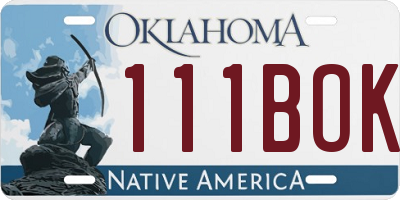 OK license plate 111BOK