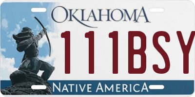 OK license plate 111BSY