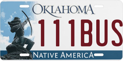 OK license plate 111BUS