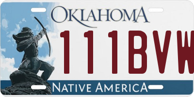 OK license plate 111BVW