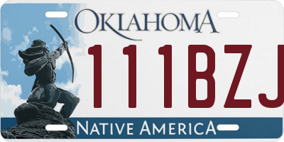 OK license plate 111BZJ