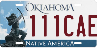 OK license plate 111CAE